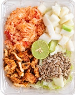 Charola con pollo al pastor